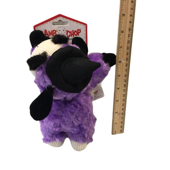 Lamb Chop Purple Witch Halloween Plush Squeak 9" Dog Toy - Picture 3 of 4